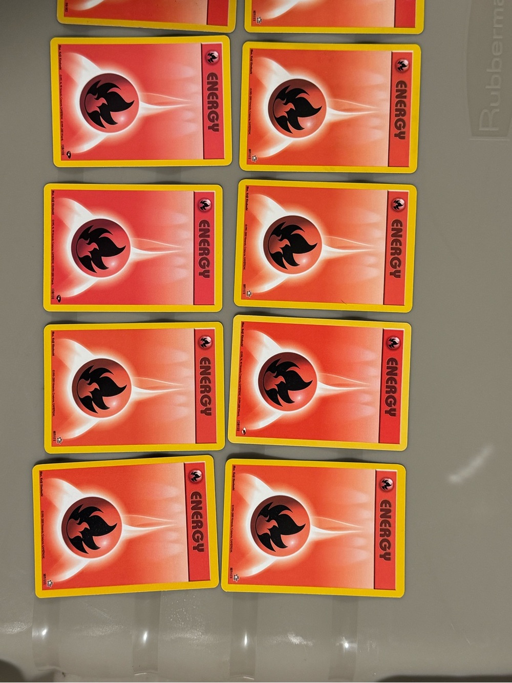Pokemon Fire Energy Cards - Red and Yellow lot of 14 - Picture 3 of 6